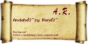 Andaházy René névjegykártya